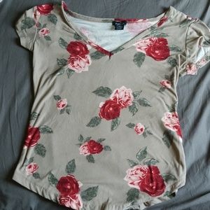 Women's rose print shirt